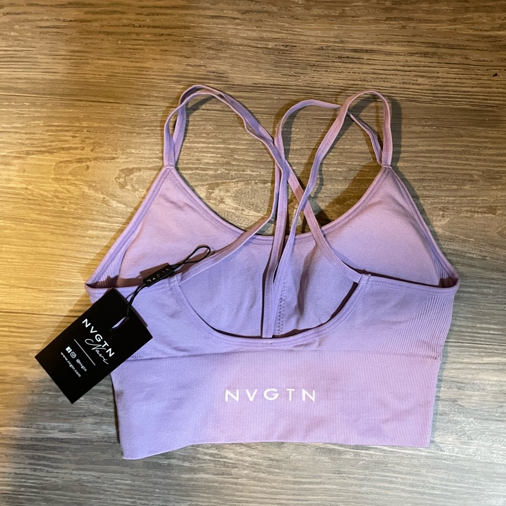 Nvgtn lilac sport bra small